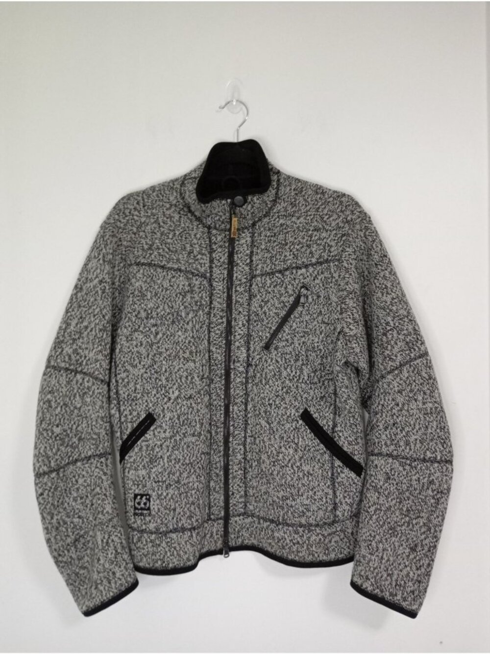66° North Gola Jacket Mens Knit Wool Blend Gray Size S